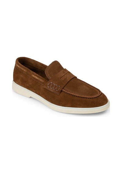 Deery Erkek Hakiki Süet Taba Renkli Loafer Ayakkabı - 02028mtbac01 Taba