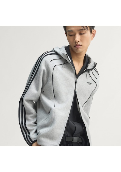 Adidas Kr7070 Spacer Fz Hd Erkek Sweatshirt Gri