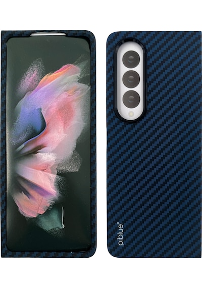 Nettech Samsung Galaxy Uyumlu Z Fold 4 Karbon Seri Arka Koruma Kılıf Yeşil