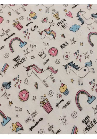 120 X 120 Pazen Örtü Battaniye Unicorn Çok Renkli