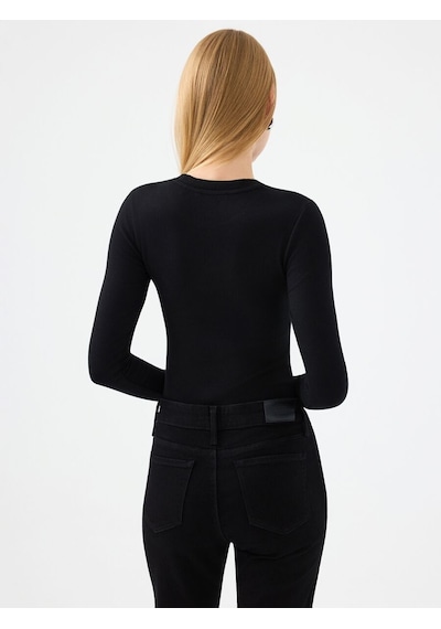 Loft Slim Fit Kadın Bluz U.kol Lf2041106 Q1.v1 Siyah
