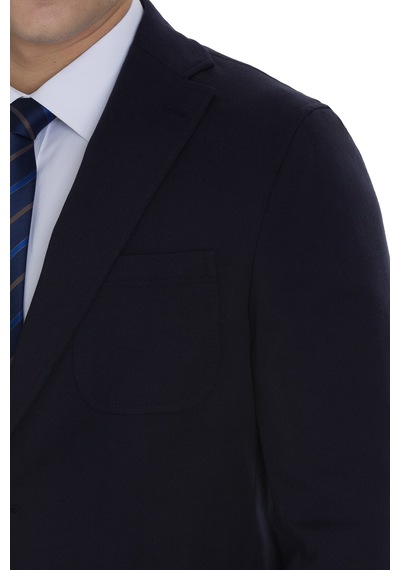 Hatemoğlu Lacivert Regular Fit Mono Yaka Pamuklu Takım Elbise 34353 Lacivert