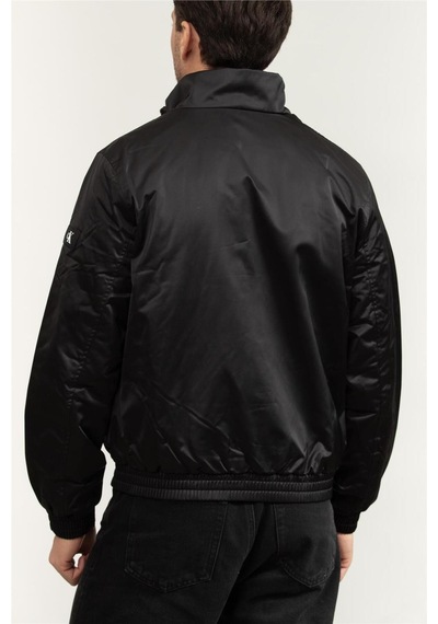 Calvin Klein Erkek Su İtici Rüzgar Geçirmez Kumaş Dik Yaka Uzun Kollu Siyah Ceket Lv04rc516g-ub1-9571 Siyah