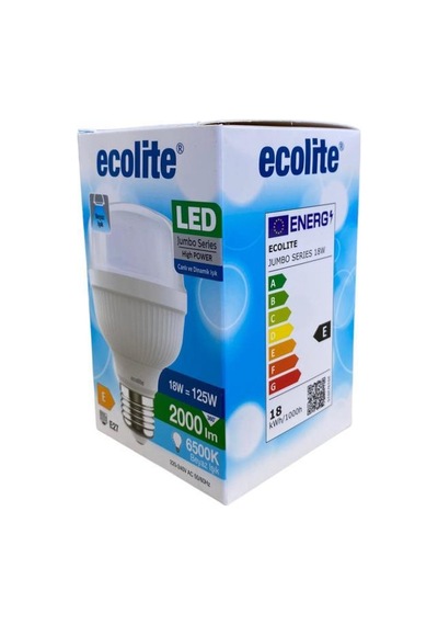 Ecolite 18w 125w Jumbo Led Ampul 6500k Beyaz Işık E27 Duylu
