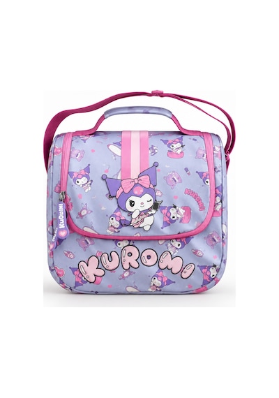 Kuromi Lila Termoslu Beslenme Çantası Çocuk Okul Yemek Çantası Günlük Kullanım 24x22x14 Cm Çok Renkli