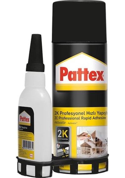 Pattex 2K Aktivatörlü Hızlı Japon Yapıştırıcısı 200 ML + 35 ML