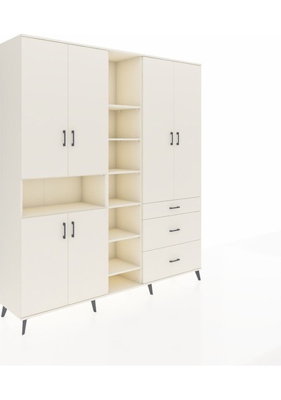 Hyperion Dolap 13 Raflı 3 Çekmeceli 6 Kapaklı 220x44x243 Aytaşı-aytaşı/aytaşı Aytası/aytası - Aytası