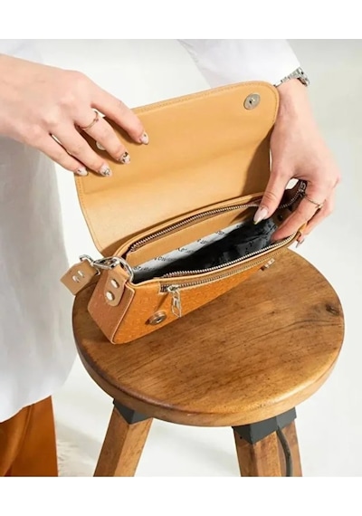 Just Polo Kadın Günlük Su Geçirmez Şık El & Omuz Çantası Shoulder Bag Taba