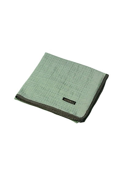Mim Eşarp Mısırlı Eşarpları Biyeli Müslin Düz Renk Eşarp 100x100cm Yeşil - Kahve