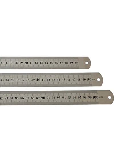 Linea Çelik Cetvel Seti 3 Adet 30-50-100 Cm Metal