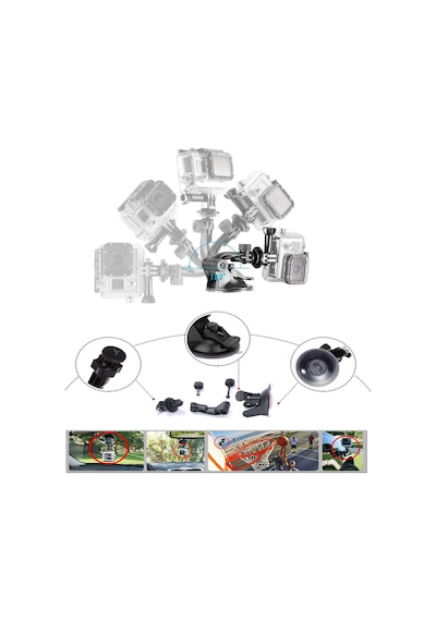 Gopro Sjcam Xiaomi Yi Soocoo Eken Aksiyon Kamera Aksesuar Seti Çok Renkli