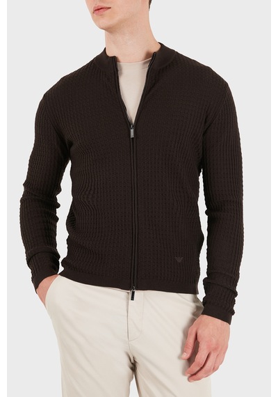Emporio Armani Logolu % 100 Yün Regular Fit Bisiklet Yaka Hırka Erkek Hırka Em006315 Af27831 F6017 Koyu Kahve Koyu Kahverengi Emporio Armani Logolu % 100 Yün Regular Fit Bisiklet Yaka Hırka Erkek Hırka Em006315 Af27831 F6017 Koyu Kahve Koyu Kahverengi