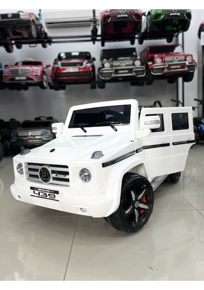 Brabus Özel Plaka Hediyeli Akülü Araba 0-6 Yaş Uzaktan Kumandalı Beyaz