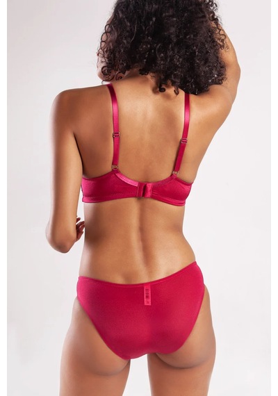 Melonika Golshan Garland Big Size Plunge Bra, Şarap Rengi Konforlu Ve Şık Sütyen Çok Renkli
