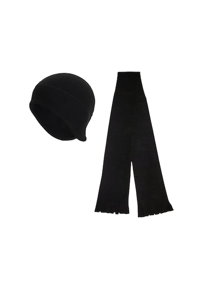 Axe Sportswear Unisex Kışlık Termal Kulaklıklı Polar Bere - Polar Atkı 2'li Set