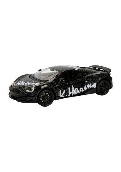 1:32 Sesli Ve Işıklı Rmz Hobby Keith Haring Serisi Die Cast Çek Bırak Model Araba - Siyah Mclaren 60