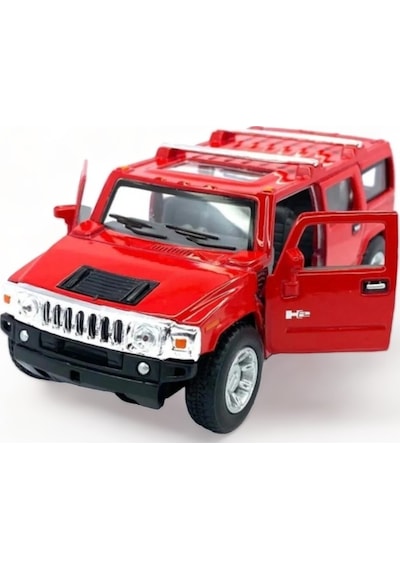 Metal Model Hummer Lisanslı Die-cast Araç 1,36 Çek Bırak Kapı Aç Kapa Hummer H2