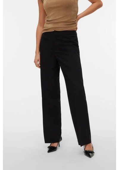 Vero Moda Kadın Vmdallas Geniş Paçalı Rahat Form Cepsiz Pantolon 10341128 Siyah Siyah