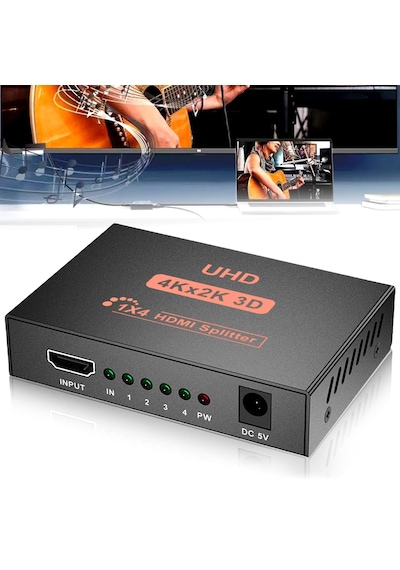 1x4 4k Hdmı Switch Ekran Monitör Splitter Çoğaltıcı - Fc1034