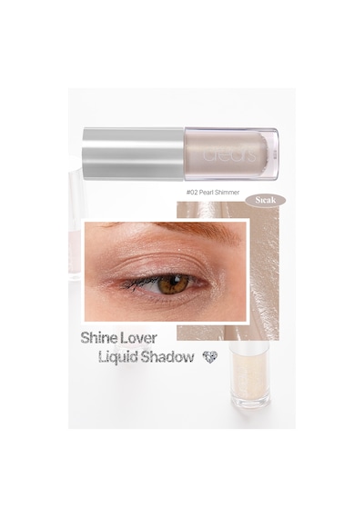Yoğun Işıltılı, Prizmatik Yapılı Likit Far Cre'ars Shine Lover Liquid Shadow 02 Pearl Shimmer 77159488