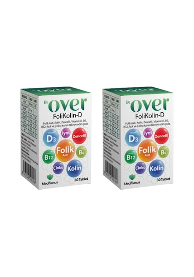 Dr. Over FoliKolin-D Gıda Takviyesi 2 x 30 Tablet