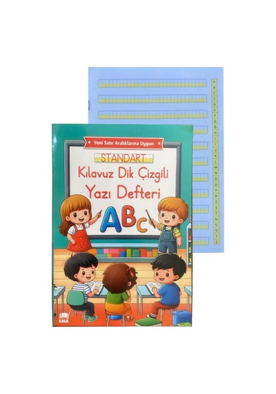 Kılavuz Dik Çizgili Güzel Yazı Defteri A4 Büyük Boy Fatih Jumbo Kurşun Kalem Sınav Silgisi Kalemtraş Yeni Müfredat
