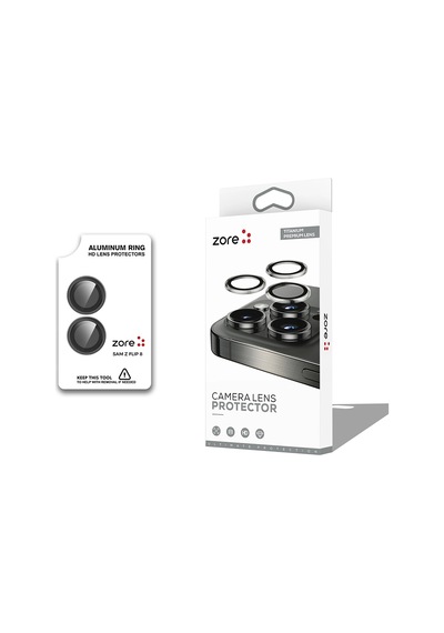 Samsung Uyumlu Galaxy Z Flip 8 Zore Cl-12 Premium Safir Parmak İzi Bırakmayan Anti-reflective Kamera Lens Koruyucu