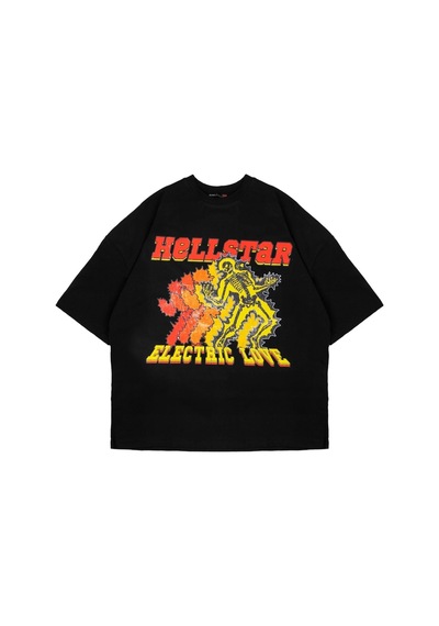 Startmore Hellstar Baskılı Siyah Oversize Unisex Siyah