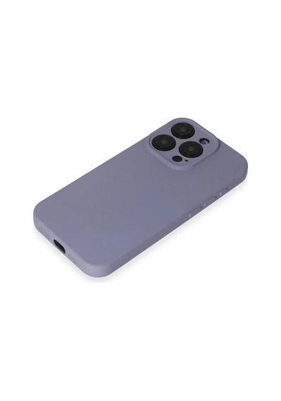 Apple Apple Uyumlu iPhone 15 Pro Max Kılıf Nano İçi Kadife Silikon - Lila 0.2M-Çok Renkli