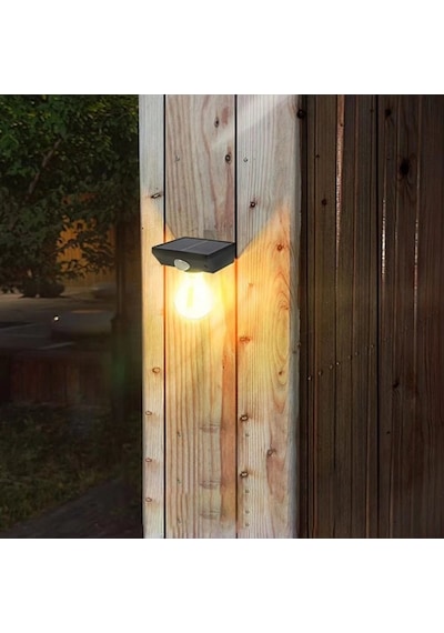 Solar Sensörlü Led Ampul Lamba - Güneş Enerjili - Dış Mekan Aydınlatma Sarı