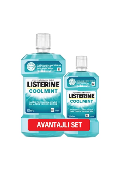 Listerine Coolmint Ağız Bakım 500 Ml+250 Ml