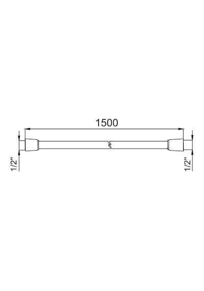 Adell Utra Flex Duş Hortumu -siyah - 150 Cm. 1/2-1/2 157570124