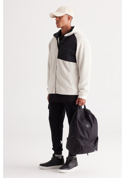 AC&Co / Altınyıldız Classics Erkek Bej Oversize Bol Kesim Kapüşonlu Polar Bej