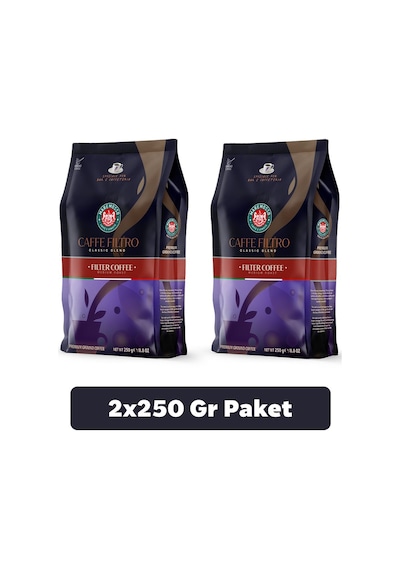 Caffe Filtro Clasico Filtre Ve Espresso 2x250 Gr. Çekirdek Veya Öğütülmüş Kahve Çekirdek Kahve