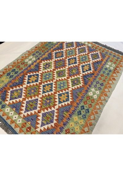 El Dokuma Afgan Kilim 100% Yün Harıka Desenlı Kök Boya Yeni Model Çok Renkli