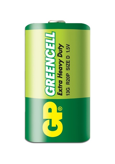 Batteries Gp13g Greencell R20p/1250/d Boy Kalın Pil, 1.5 Volt, 20'li Kutu