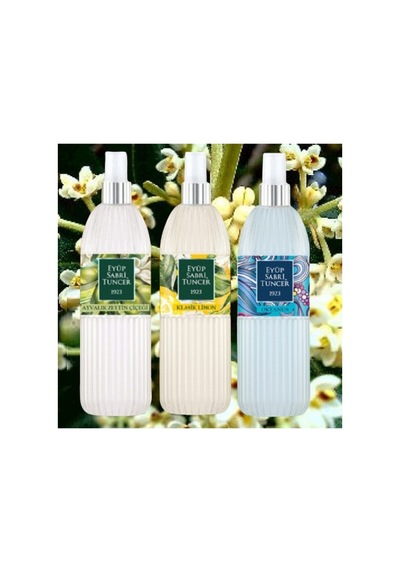 Eyüp Sabri Tuncer 150 Ml Sprey Pet Şişe Ayvalık Zeytin Çiçeği+Klasik Limon+Okyanus Kolonyası
