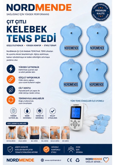 Mey İthalat Nrd 632 Ve Nrd 633 Model Tens Cihazlarına Uyumlu Tens Pedi, Tens Elektroterapi Pedi Hassasiyet Gider