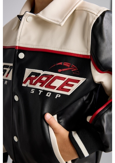Defacto Oversize Fit Rüzgar Geçirmez Polo Yaka Çıtçıtlı Baskılı Suni Deri Mont Erkek Çocuk G9763a826aubk27 Siyah-bk27 Defacto Oversize Fit Rüzgar Geçirmez Polo Yaka Çıtçıtlı Baskılı Suni Deri Mont Erkek Çocuk G9763a826aubk27 Siyah-bk27