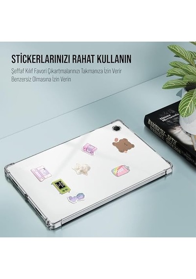 Galaxy Uyumlu Tab A9 X110/Galaxy Uyumlu Tab A11 Tablet Kılıf Şeffaf Silikon Arka Kapak