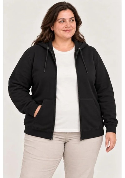 Suma Battal Büyük Beden İçi Şardonlu Kapüşonlu Fermuarlı Kışlık Sweatshirt Siyah Sıyah Suma Battal Büyük Beden İçi Şardonlu Kapüşonlu Fermuarlı Kışlık Sweatshirt Siyah Sıyah