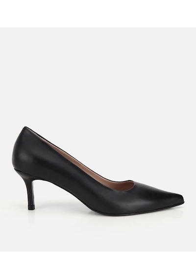 Hotiç Kadın Deri Siyah İnce Kısa Topuklu Stiletto 01ayh313010a100 01ayh313010a100 Siyah