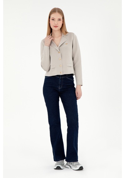 U.S. Polo Assn.  Kadın Mavi Slim Flare Fit Jean Pantolon 50297486-DN0022