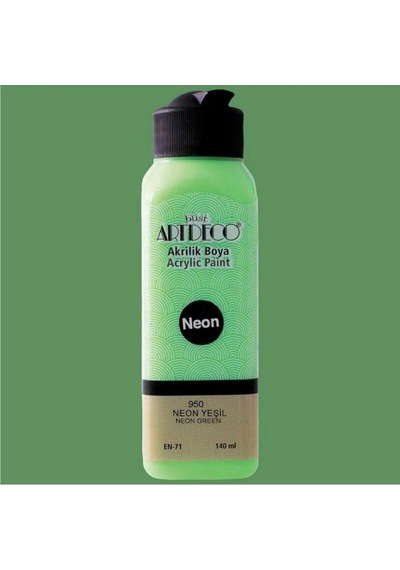 Artdeco Akrilik Boya 140 Ml Neon Yeşil Y-070r-950 Çok Renkli