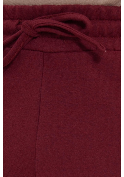 Tudors Erkek Regular Fit Klasik Kesim Beli Bağcıklı Jogger Cepli Lastikli Paça Bordo Eşofman Altı-41766 Bordo