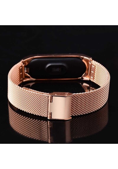 Xiaomi Mi Band 4 Mi Band 3 Kaliteli Metal Hasır Kordon Kayış