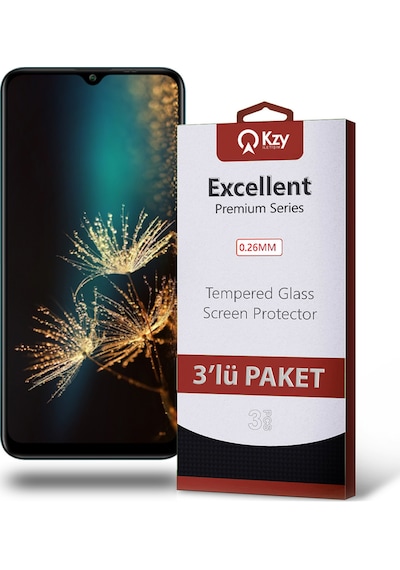 General Mobile GM21 Plus ile Uyumlu Kırılmaz Cam Ekran Koruyucu Ekonomik 3'lü Paket
