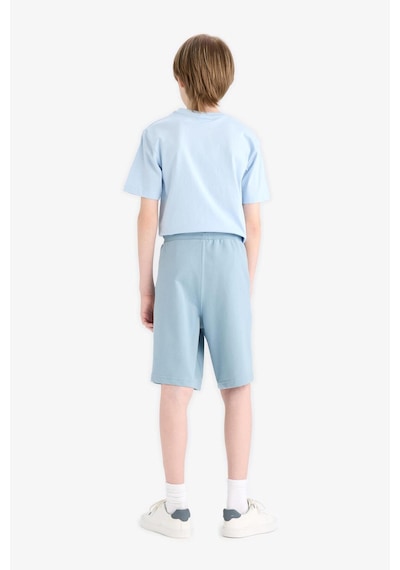 Defacto Regular Fıt Sweatshirt Kumaşı Şort Erkek Çocuk B5867A825SM Mavi