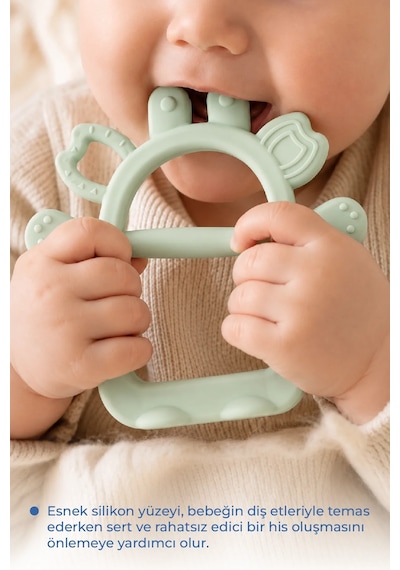 Babyjem Silikon Kolay Kavrama Diş Kaşıyıcı Soft Yeşil