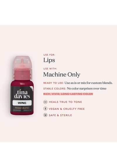 Perma Blend Tina Davies Wine Kalıcı Makyaj Dudak Pigmenti 15ml